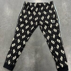 Kenzo Black and White Patterned Joggers size